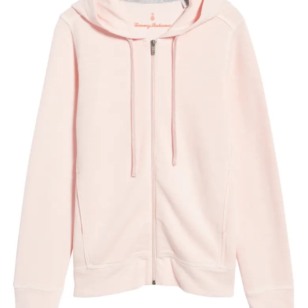 Tommy Bahama Light Pink Zip-Up Hoodie